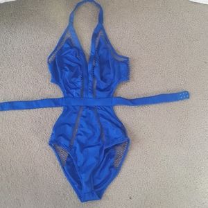 Cobalt blue one piece swimsuit